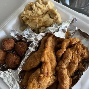 Catfish dinner (6 pieces) two sides