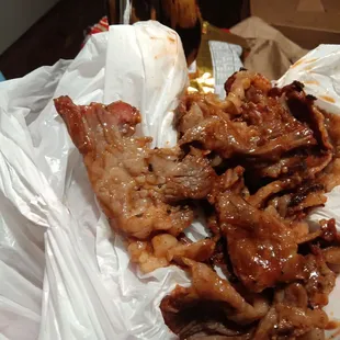 Wet curdled fat slathered in ketchup pretending to be bbq sauce supposed to be Brisket