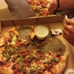 pizza, food