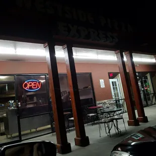 outside