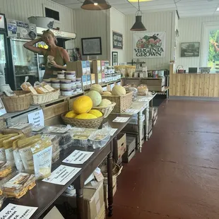 a wide view of the store
