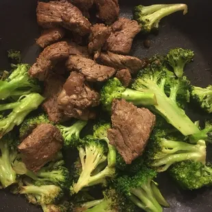 Local beef and broccoli for dinner from westside produce