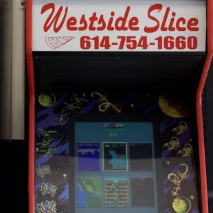 Arcade machine inside