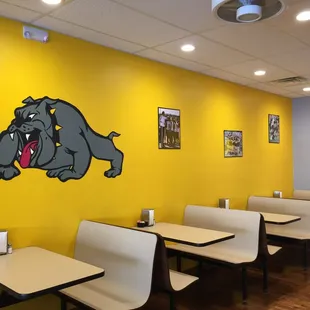 the interior of a restaurant