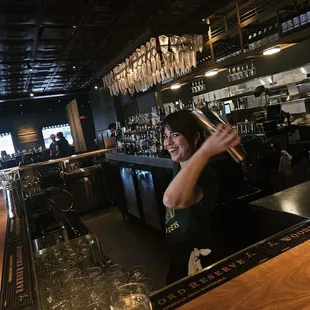 Shaking it till it has the best foam on top!