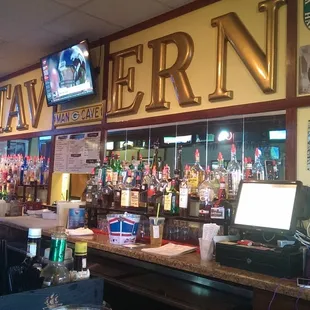 Full bar and like 10 tv&apos;s