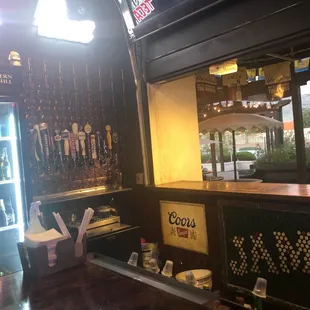 the bar