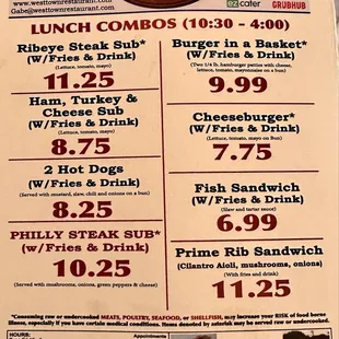 Lunch Specials