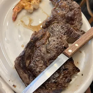 Ribeye Steak and Shrimp