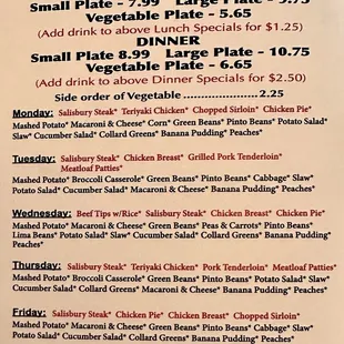 Daily Hot Bar Food Specials