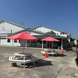 Getting fresh donuts and bread for the kids.