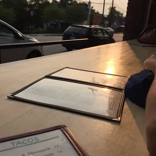 Seat from the window.