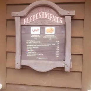 a menu for a restaurant