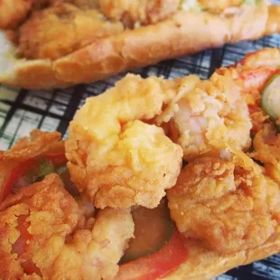 Shrimp po-boy.
