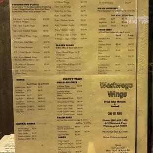To Go Menu