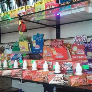 All kinds and brands of rolling papers