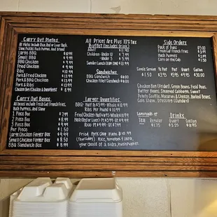 Menu board