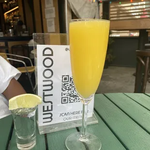 Tequila and classic mimosa