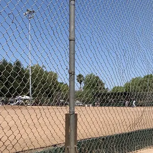 Dirt infield because it's used for baseball &amp; softball