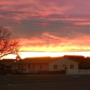 The sunrise that morning