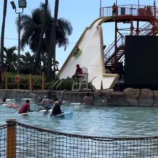 One of the slides by wave pool