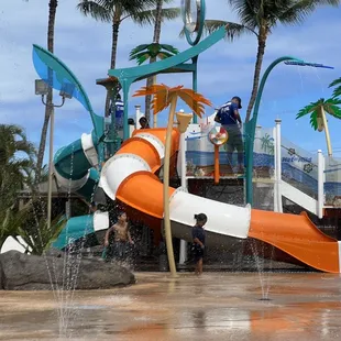 Lil' Kahuna -soft opening of a new slide.