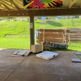 Rubbish when we first got to the party area