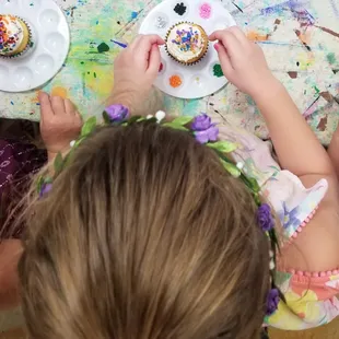 At our art-themed birthday parties, even the cupcakes are masterpieces!