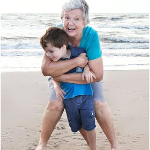 Grandmother and grandson