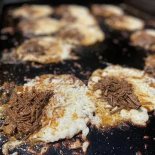 a pan of food being cooked