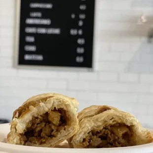 two pastries on a plate