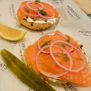 (made in house and hand sliced) Lox, Cream Cheese Bagel