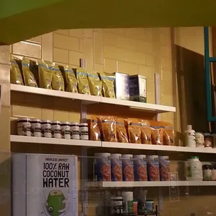Flax seed and Chia seeds on the shelf