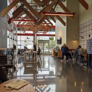 people sitting at tables