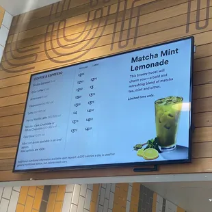 Coffee menu July 2022