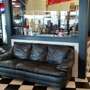 Also has grinder&apos;s cafe coffee menu. Comfortable setting just like that coffee house on TV show Friends.