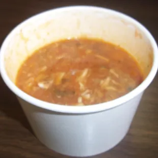 Chicken Tortilla Soup.  When ordering soup don&apos;t expect more than a half cup