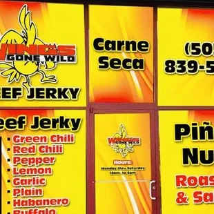 menus and prices