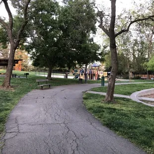 View of park play areas