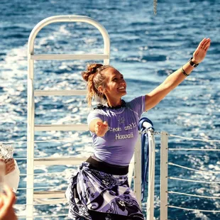 Enjoy hula performance alongside humpback whale sightings.