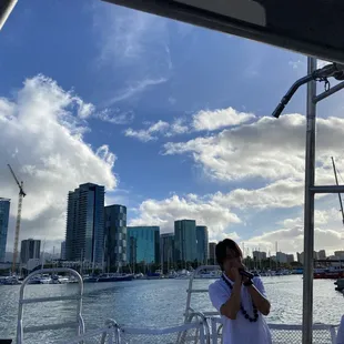 View of Honolulu as we head out of the harbor