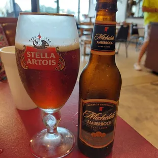 Amberbock $3.50, ice cold!