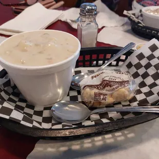 Bowl of New England clam chowda $5.99