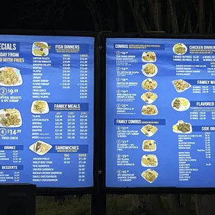 Drive Thru Menu