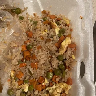 Fried rice :( &quot;upgrade&quot; for $1.99