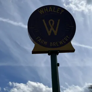 a sign for whaley farm brewery