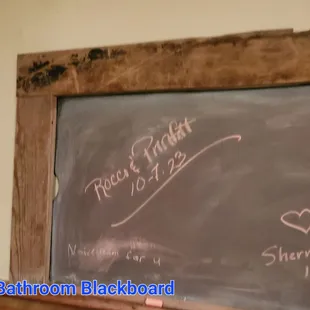 Restroom blackboard