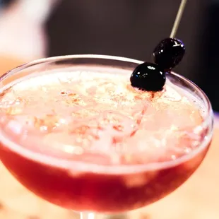 a drink in a coupe glass