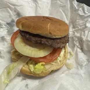 Hamburger (lettuce tomato onions)