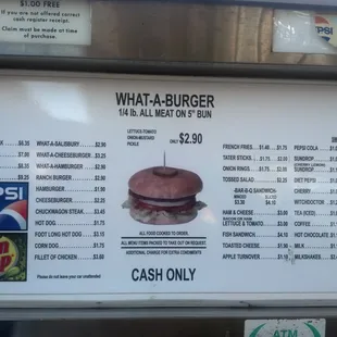 Menu at the drive up